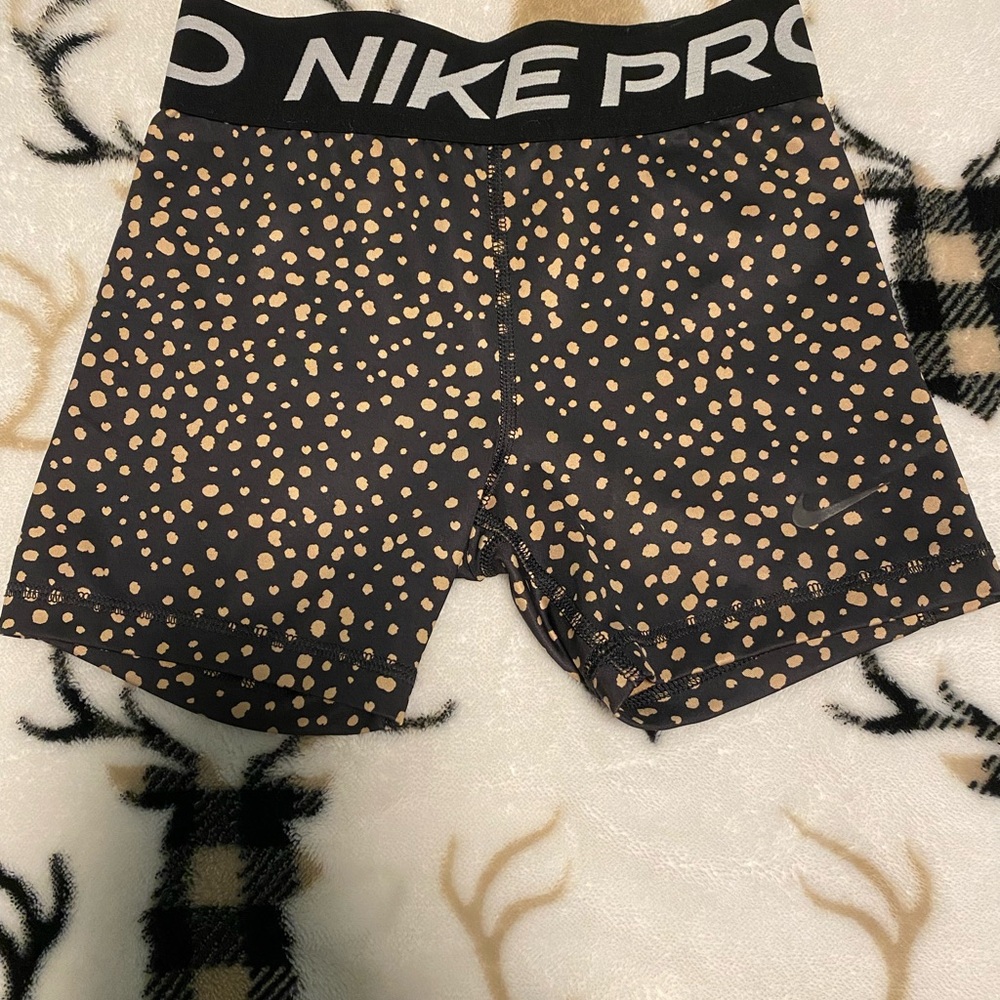 Nike Pro Black and Gold Dri-FIT Shorts